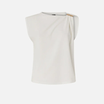 Blusa smanicata 106478A35D Z05 PINKO Bianco-biancaneve 