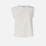 Blusa smanicata 106478A35D Z05 PINKO Bianco-biancaneve 