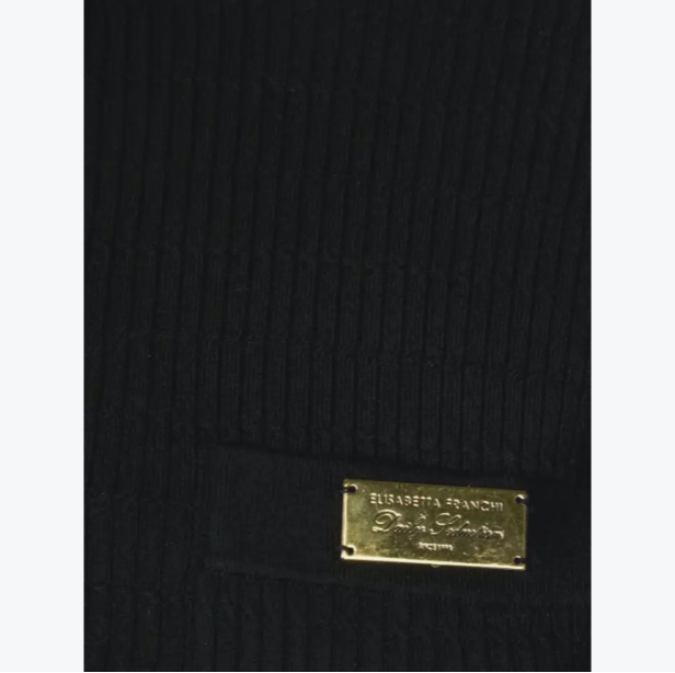 Cardigan in maglia a micro-trecce MK88B61E2 110 ELISABETTA FRANCHI Nero 
