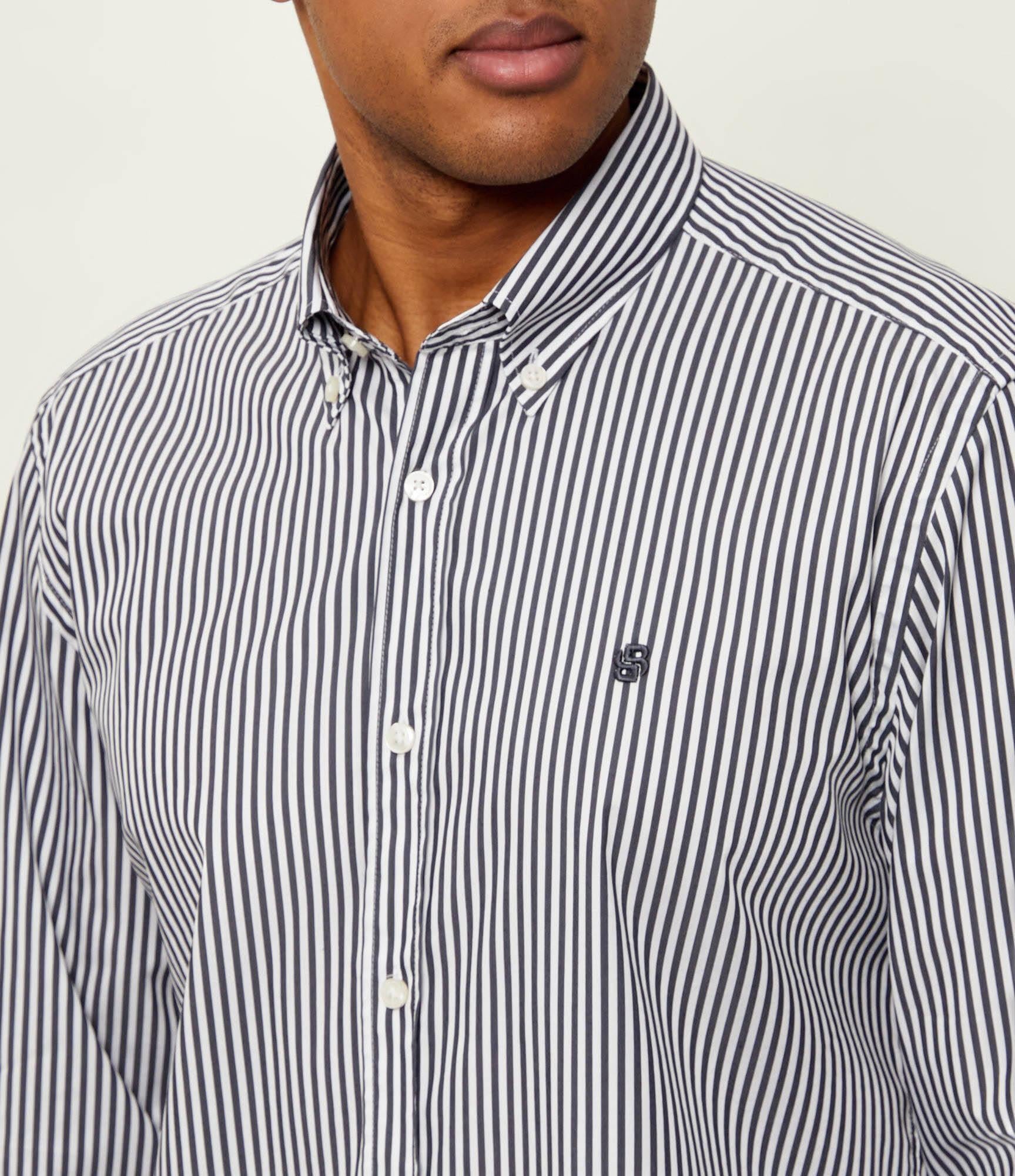 Camicia botton down in cotone 50562048 10262111 01 404 BOSS Dark blue 