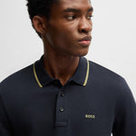 Polo in piquet di cotone 50494697 10241531 01 410 BOSS Navy 