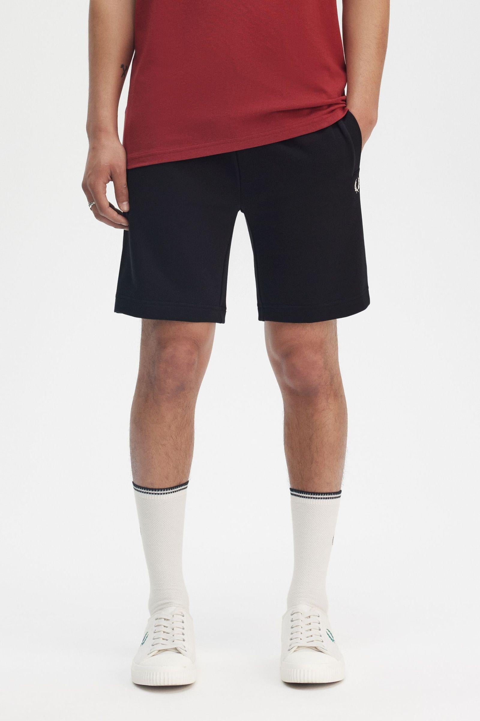 Bermuda in felpa di cotone S8505 102 FRED PERRY Black 