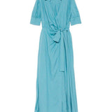 Abito lungo a portafoglio con motivo a righe 106669A33Q ES6 PINKO Multi. azzurro 