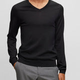 Maglia in lana merinos 50468261 10241495 01 001 BOSS Black 