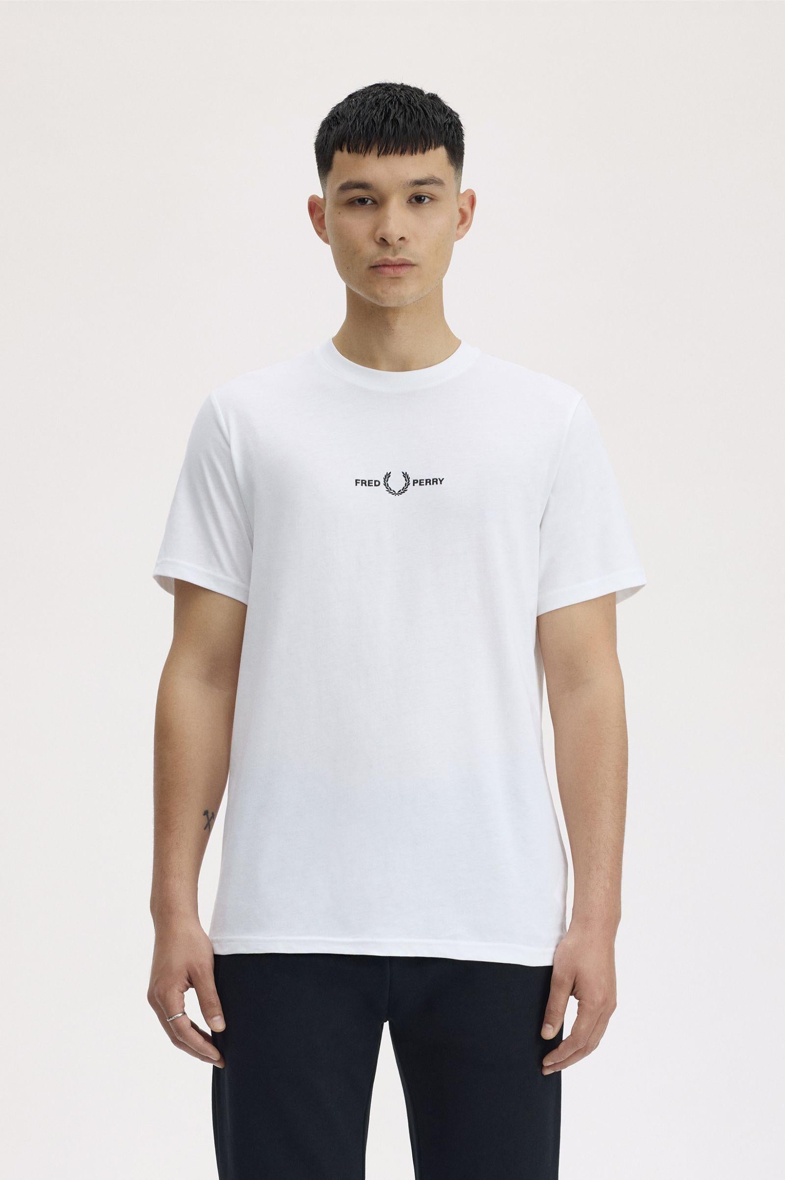 T-Shirt manica corta M4580 100 FRED PERRY White 