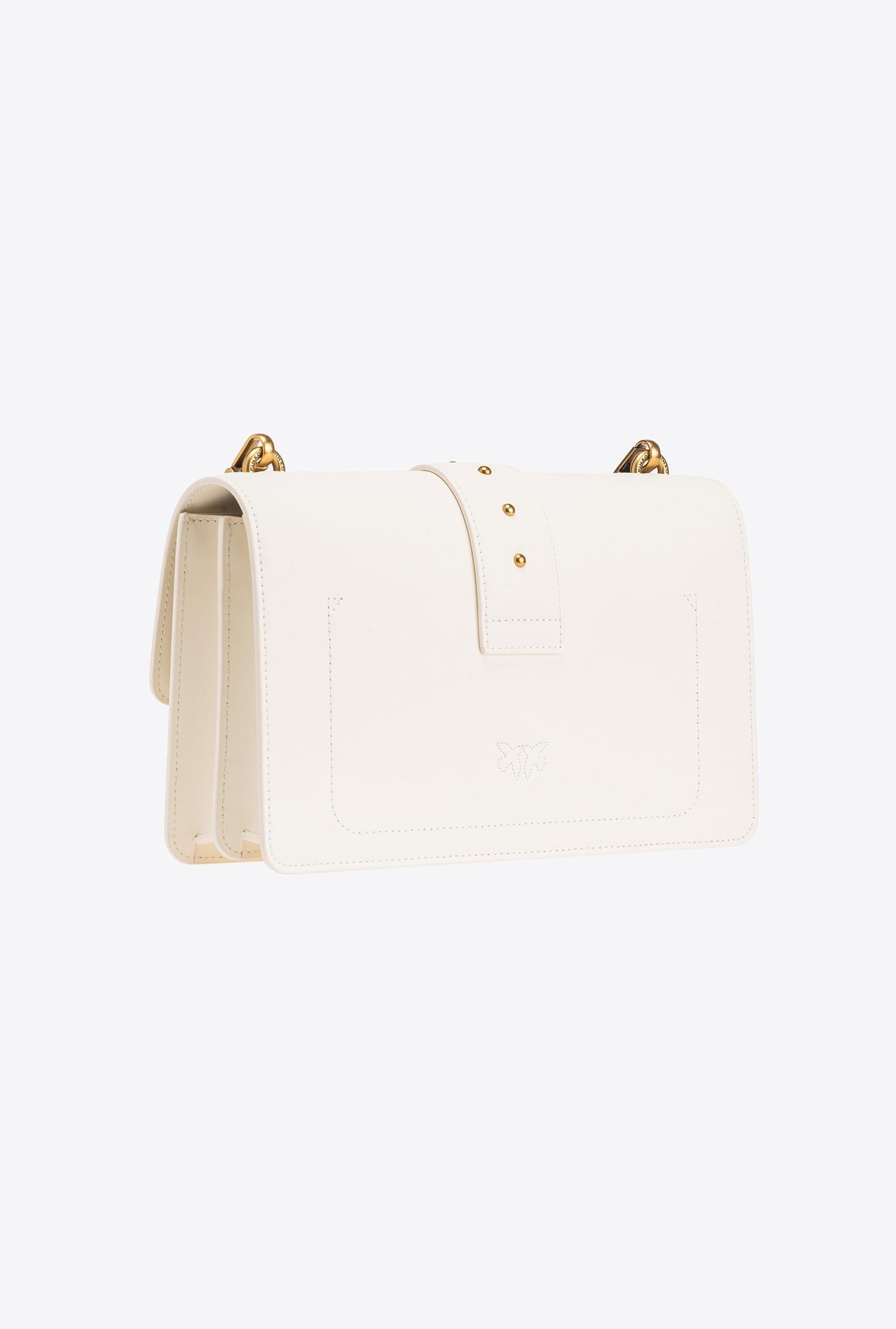 Borsa in pelle con tracolla 100053A0F1 Z14Q PINKO Avorio 