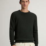 Maglia girocollo in lambswoll CFWOKN0278MRUF0469 6006 WOOLRICH Greenstone 