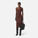 Abito in jersey con bottoni gioiello AB82257E2 EA3 ELISABETTA FRANCHI Coffee 