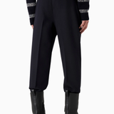 Pantaloni con nervature centrali e fondo elastico in misto viscosa soft 6R1P74 1NFTZ 0920 EMPORIO ARMANI Blu navy 