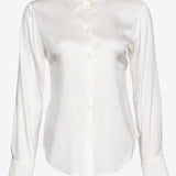 Camicia in satin di seta 100612ZR64 Z05 PINKO Bianco 