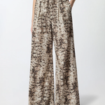 Pantaloni ampi con stampa snake 106963A3B1 CZ9 PINKO Beige/nero 