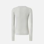 Maglia serafino metallizzata a costine 104651A2CQ I17 PINKO Argento-metallizzato 