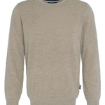Maglia girocollo con toppa al gomito in tartan MKN1586 MKN ST51 BARBOUR Stone 
