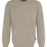 Maglia girocollo con toppa al gomito in tartan MKN1586 MKN ST51 BARBOUR Stone 