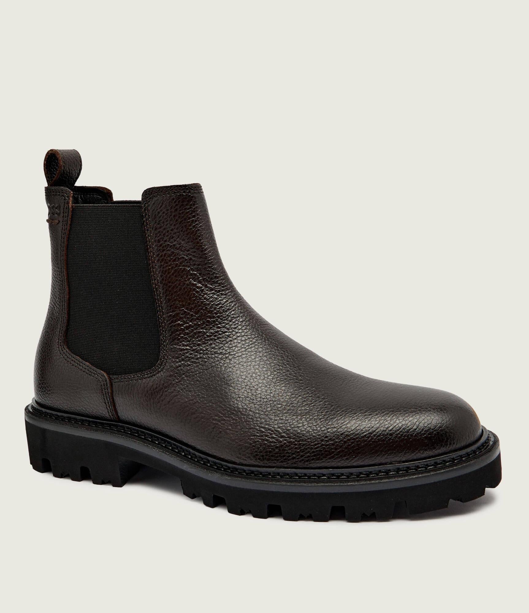 Stivali in pelle 50552573 10266544 01 205 BOSS Dark brown 