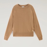 Maglia girocollo in misto lana e cashmere CFWWKN0253FRUF0603 7391 WOOLRICH Suede brown 