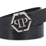 Cintura in pelle stampata MVA0978 PLE010N 02 PHILIPP PLEIN Black 