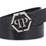 Cintura in pelle stampata MVA0978 PLE010N 02 PHILIPP PLEIN Black 