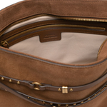 Borsa a spalla in suede 105903A0F6 L17Q PINKO Marrone-leone-antique gold 