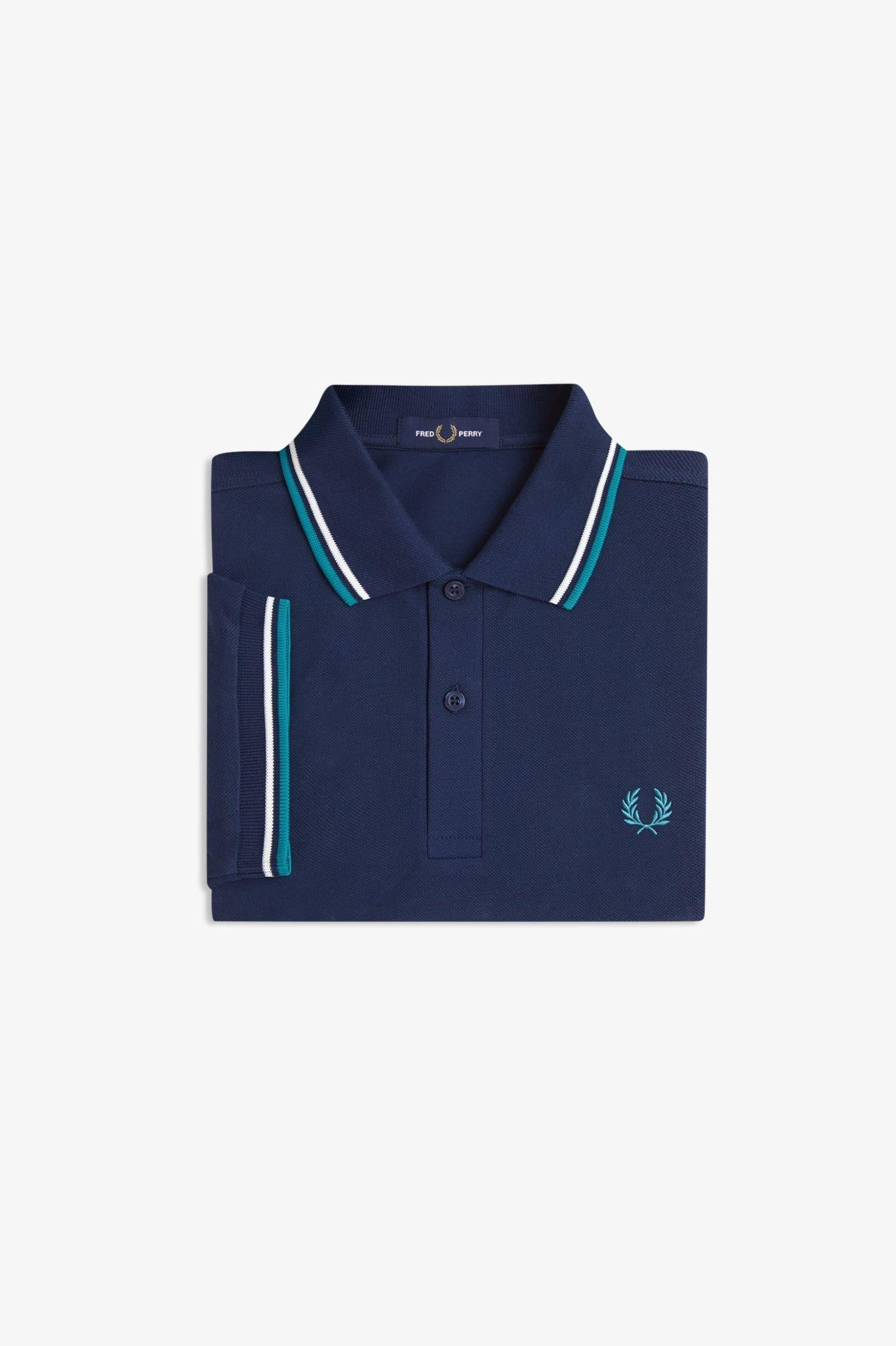 Polo manica corta M3600 86A FRED PERRY Tnsbl/snwht/dpmt 
