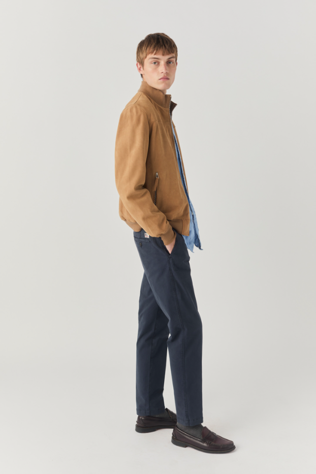 Pantalone in cotone lavato RRU90001 C925 0112 C0048 ROY ROGER'S Blue navy 
