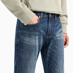 Jeans slim fit in comfort denim con effetto bleaching 6R1J06 1DRGZ 0941 EMPORIO ARMANI Denim blue 
