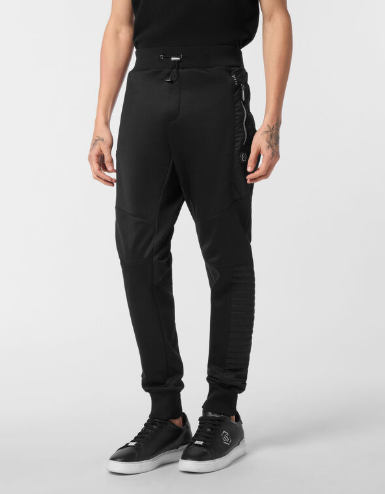 Pantalone sportivo taglio biker MJT2661 PTE003N 02 PHILIPP PLEIN Black 