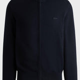 Cardigan in cotone con zip e logo ricamato 50505998 10255178 01 404 BOSS Dark blue 