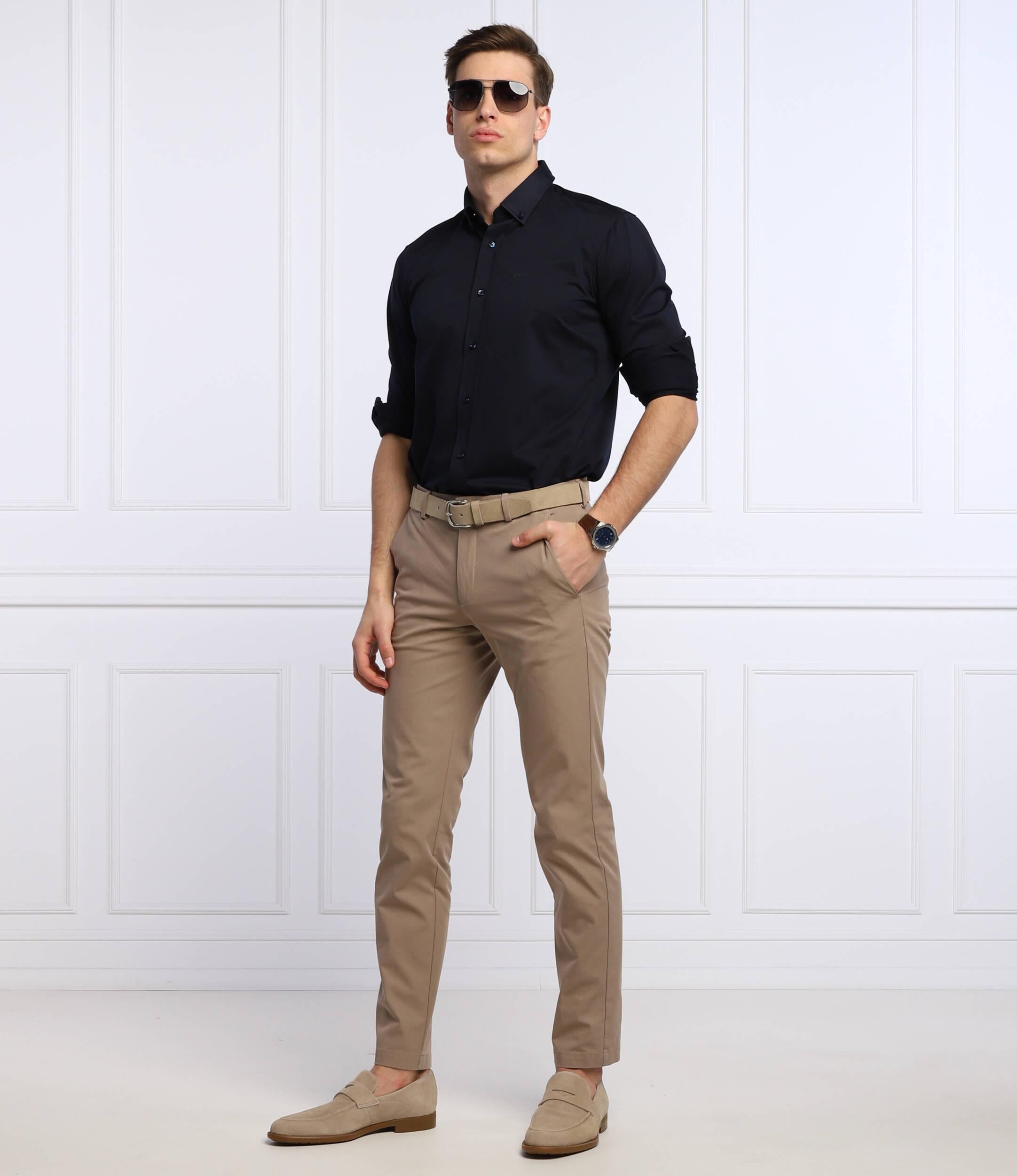Camicia regular fit con botton down al collo 50469378 10239284 01 410 BOSS Navy 