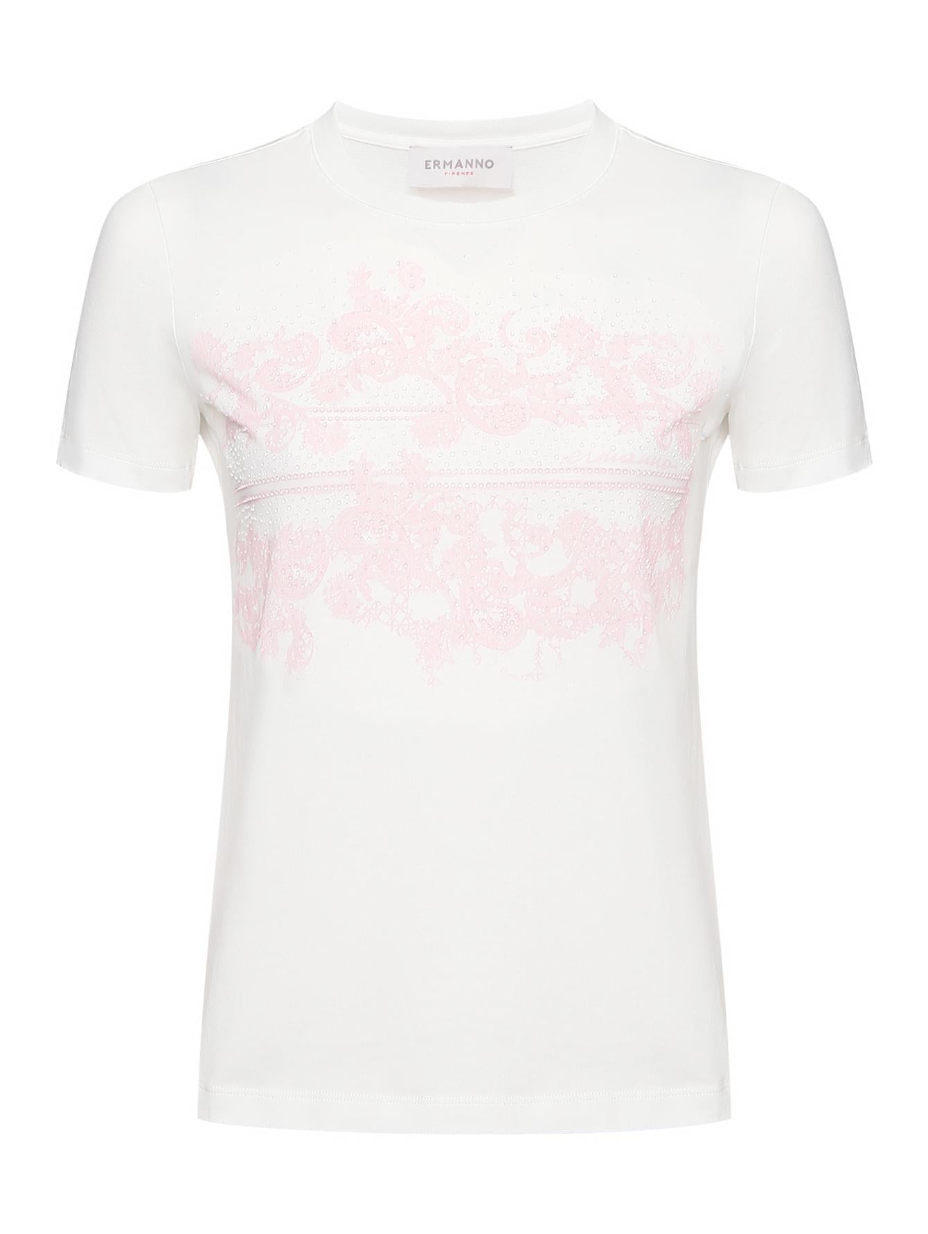 T-Shirt manica corta D46EL047EG2 MFA49 ERMANNO FIRENZE White 