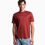 T-shirt in jersey misto lyocell con logo effetto 3D EM002838 AF10761 U5035 EMPORIO ARMANI Red ochre 