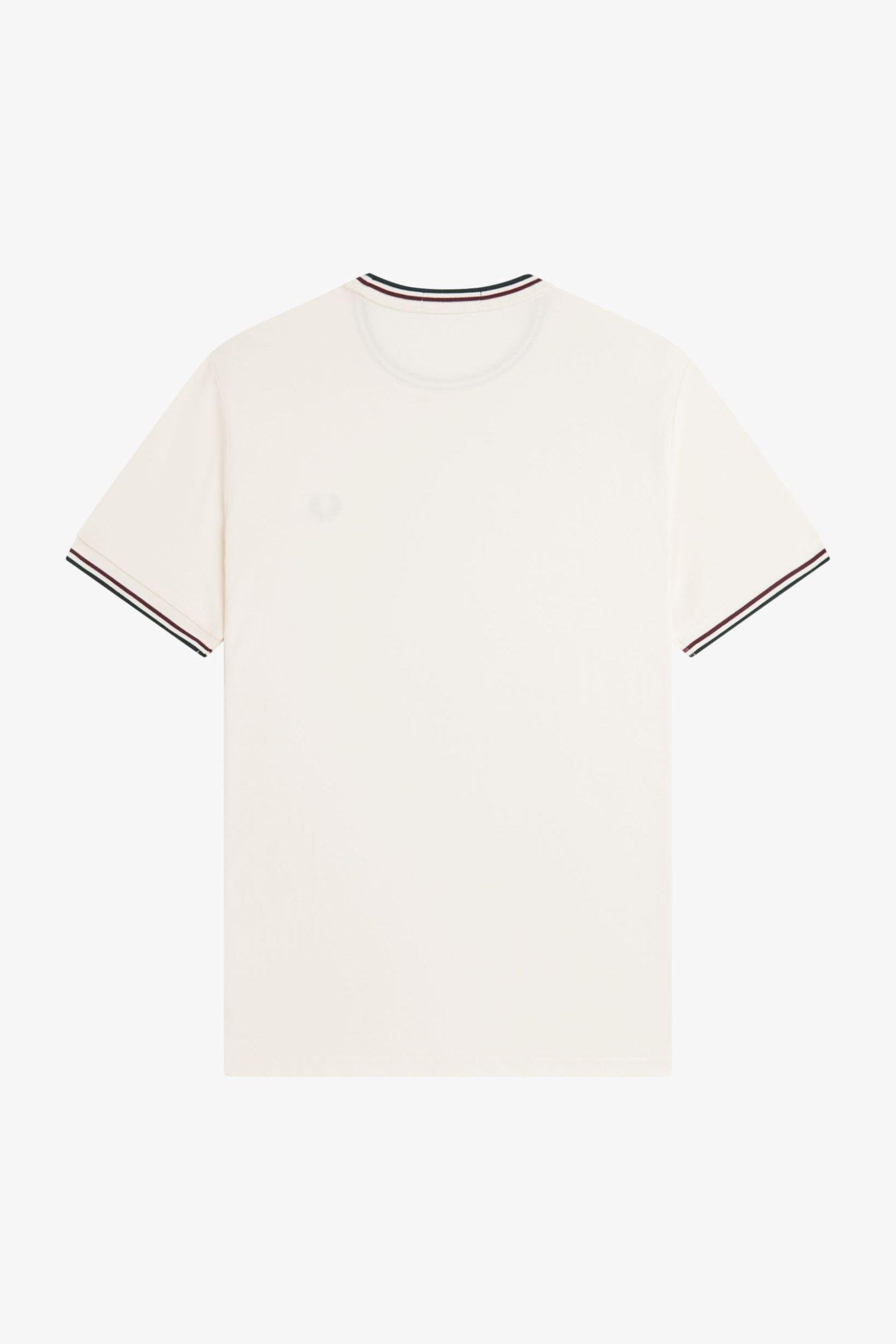 T-shirt con doppia riga M1588 84A FRED PERRY Ecr/oxbld/grsrts 