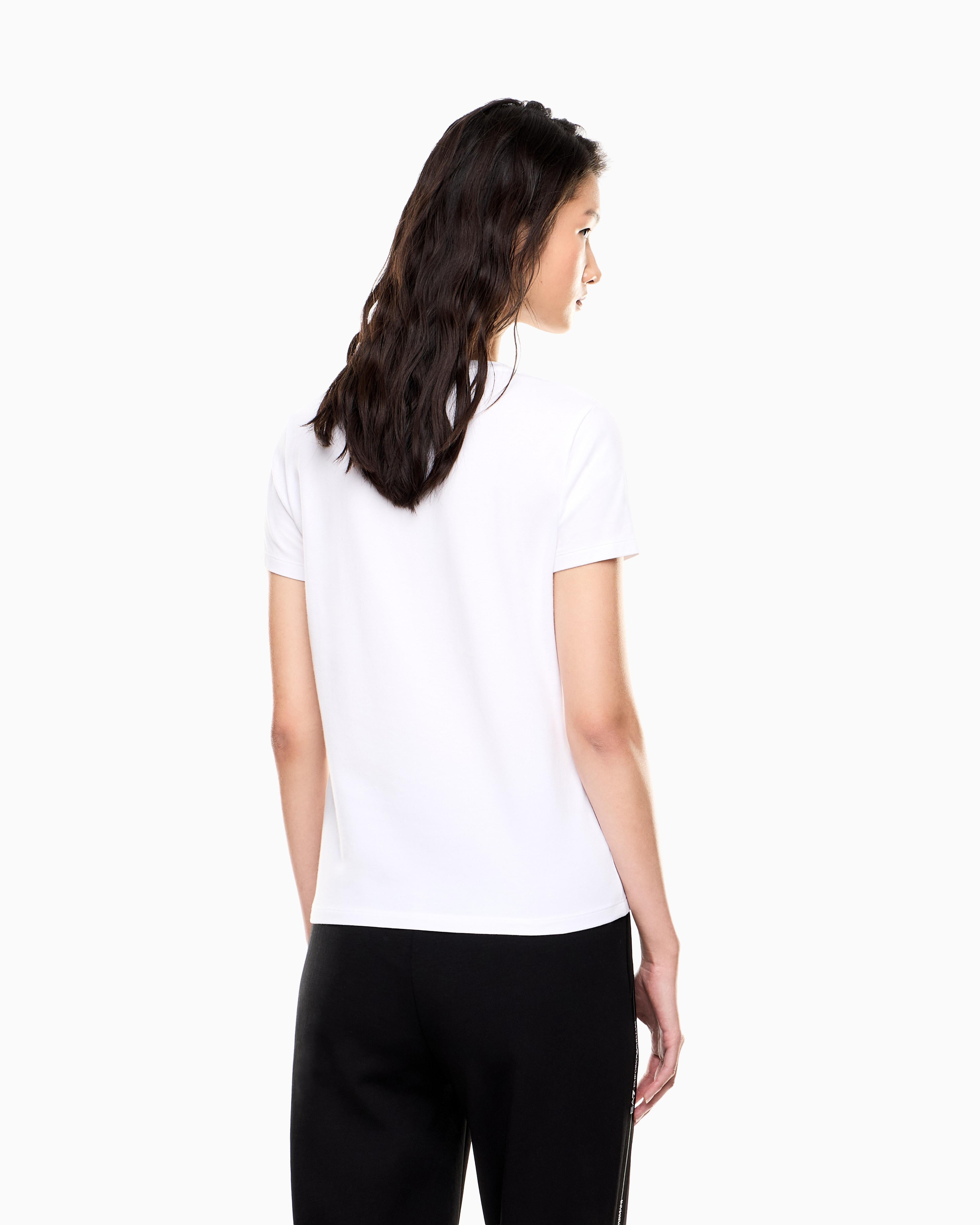T-Shirt manica corta 7W001097 AF10373 U0002 EA7 White 