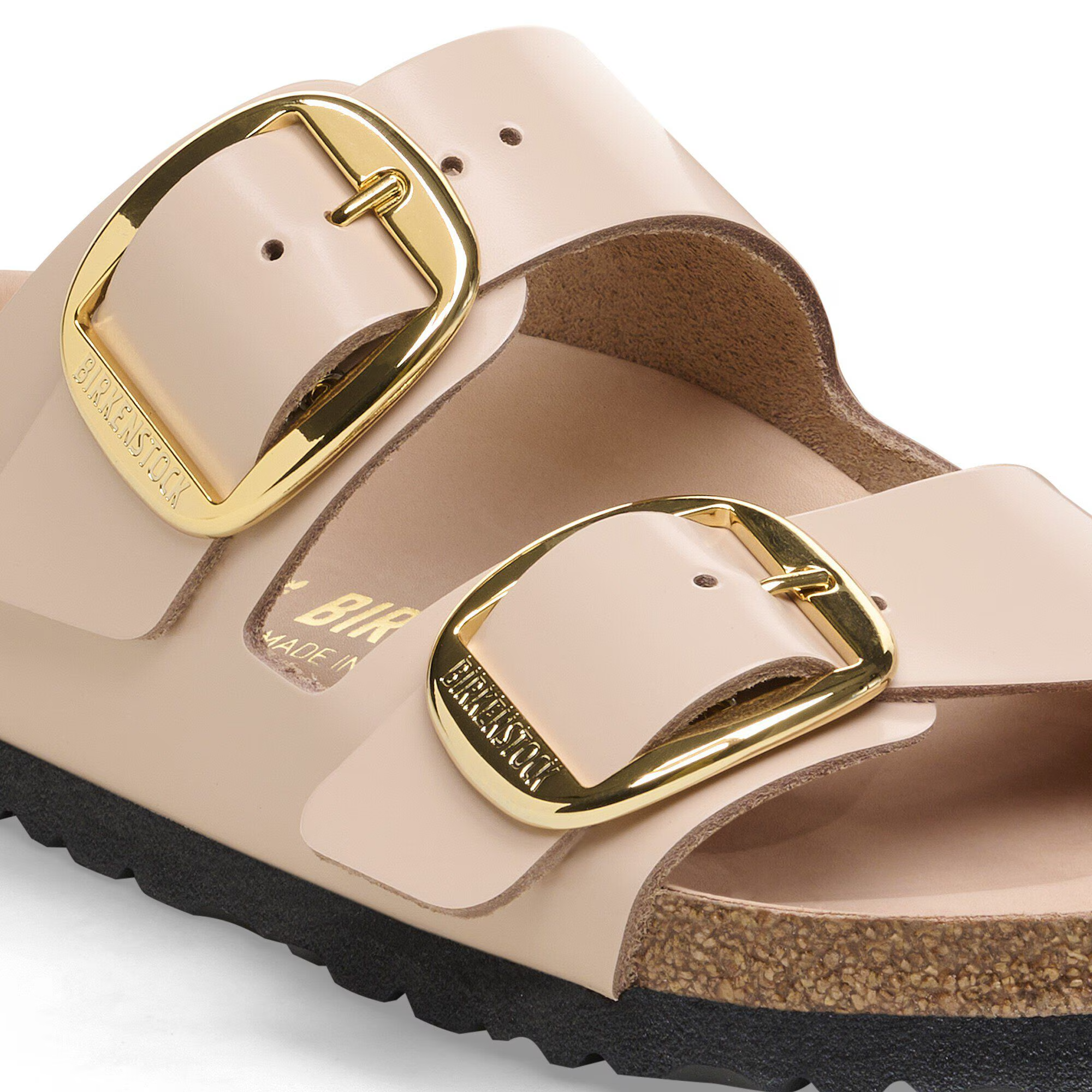Ciabatta in vernice ARIZONA BIG BUCKLE 1026553 SHINE NEW BEIGE BIRKENSTOCK Shine new beige 