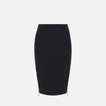 Gonna midi in crêpe con zip GO04746E2 110 ELISABETTA FRANCHI Nero 