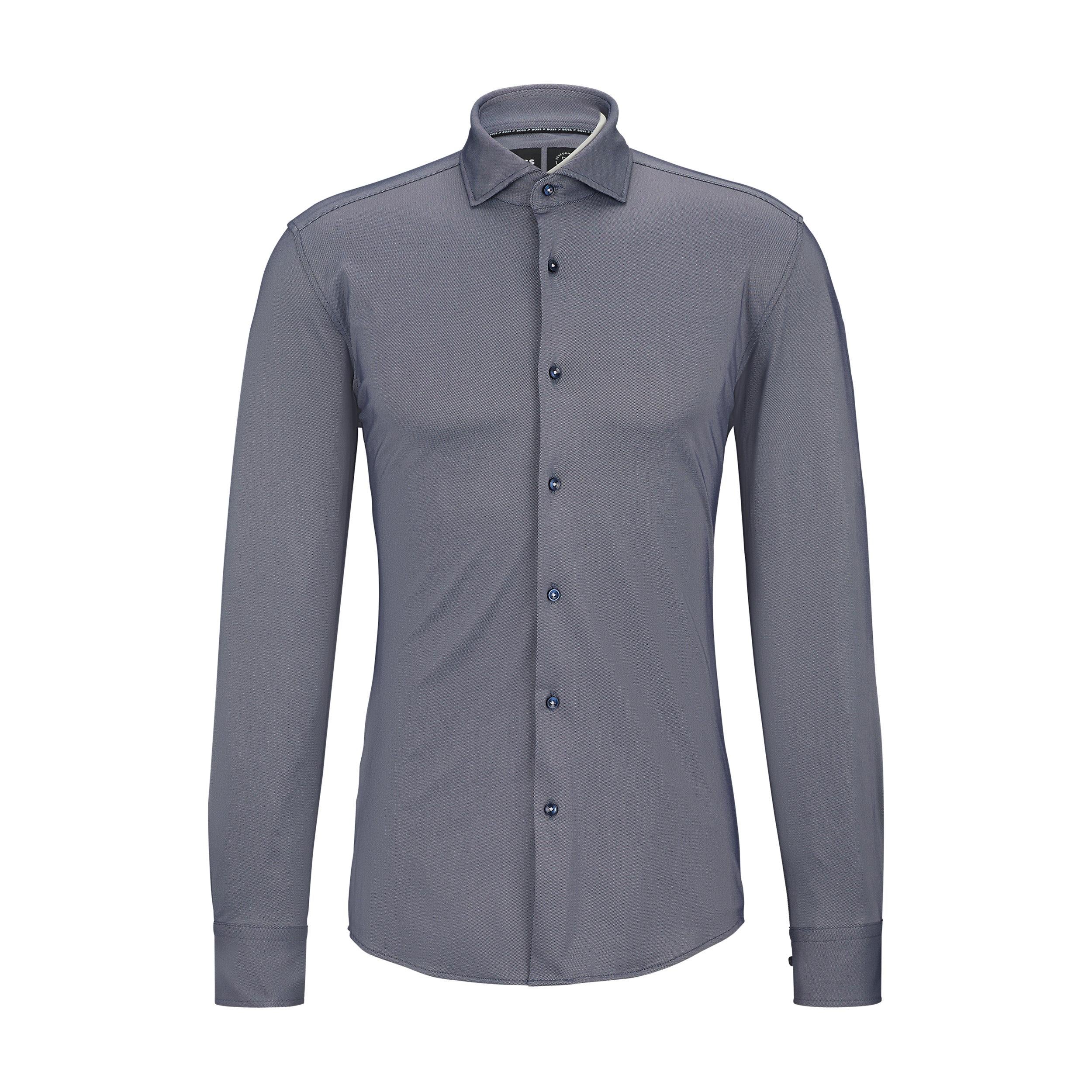 Camicia slim fit in tessuto elasticizzato 50503533 10253542 01 475 BOSS Open blue 