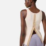 Top in maglia con bande in viscosa lucida TK72S61E2 U69 ELISABETTA FRANCHI Burro/cammello 