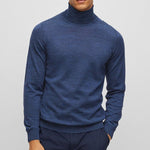 Maglia collo alto in lana merinos 50468262 10241489 01 430 BOSS Bright blue 