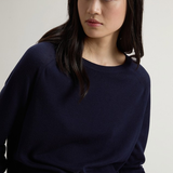 Maglia girocollo in misto cotone CFWWKN2037FRUF5037 3989 WOOLRICH Blue 