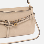 Borsa a spalla media in suede 106176A0F6 C50Q PINKO Beige-grigio fumo-antique 