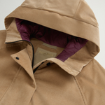 Giacca in velluto a coste a tre strati con cappuccio CFWWOU2022FRUT5010 8908 WOOLRICH Cornstalk 