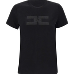 T-shirt in jersey di cotone MA00756E2 110 ELISABETTA FRANCHI Nero 