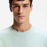 T-shirt in cotone elasticizzato con logo a contrasto 50473278 10242929 01 447 BOSS Turquoise/aqua 