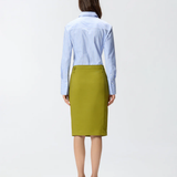 Camicia in cotone a righe con logo 106481A36J EZB PINKO Azzurro/bianco 