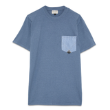 T-Shirt manica corta con taschino RRU90171 CA16 0111 C0526 ROY ROGER'S Mid blue 