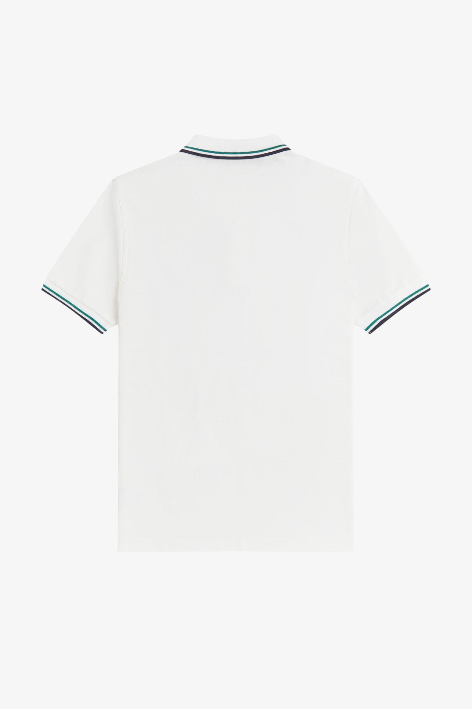 Polo manica corta M3600 02C FRED PERRY Snowwht/sgrn/nvy 