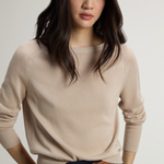 Maglia girocollo in misto cotone CFWWKN2037FRUF5037 8640 WOOLRICH Beige 