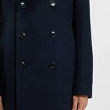 Peacoat in lana e cachemire 50551081 10273687 01 404 BOSS Dark blue 