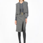 Cardigan aderente a costine 102340A15S I90 PINKO Dark grey 