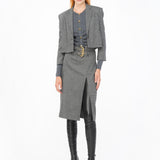 Cardigan aderente a costine 102340A15S I90 PINKO Dark grey 